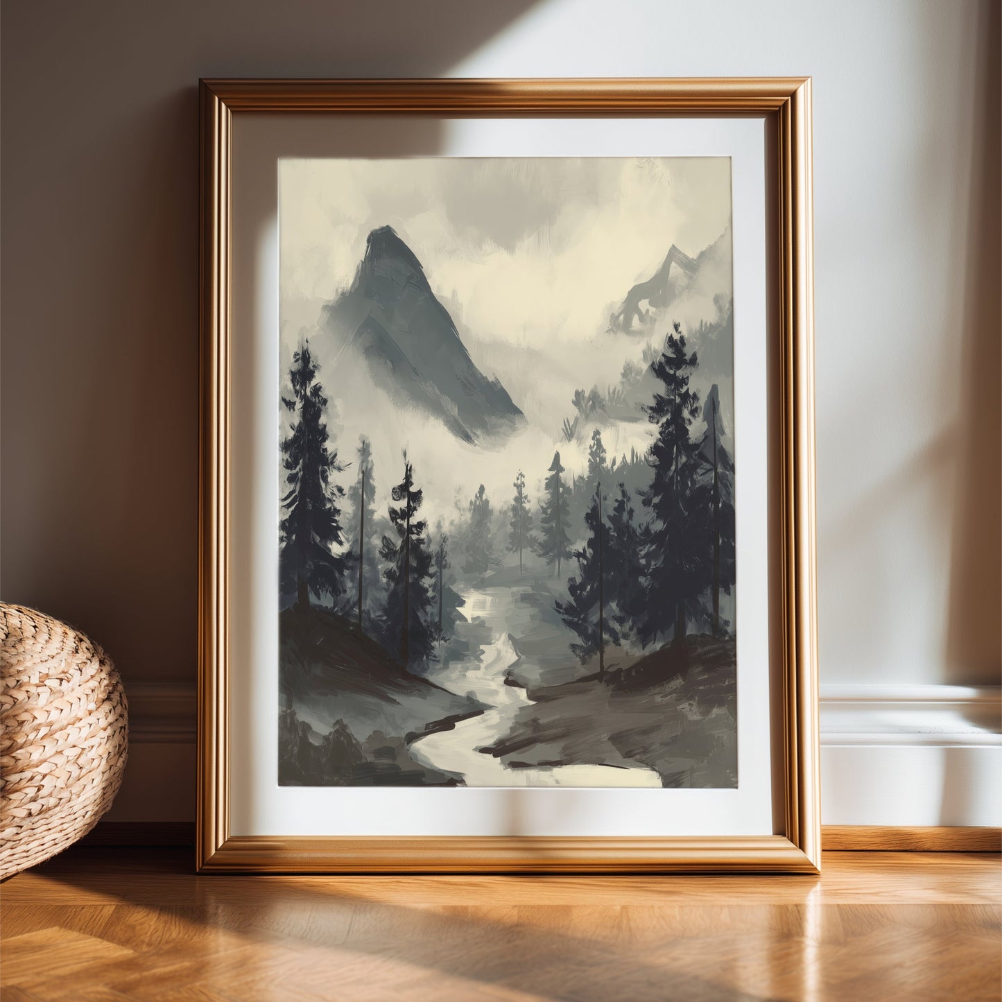 Bundle Of 4 Minimalist Landscape Nature Wall Art - Palette Pad