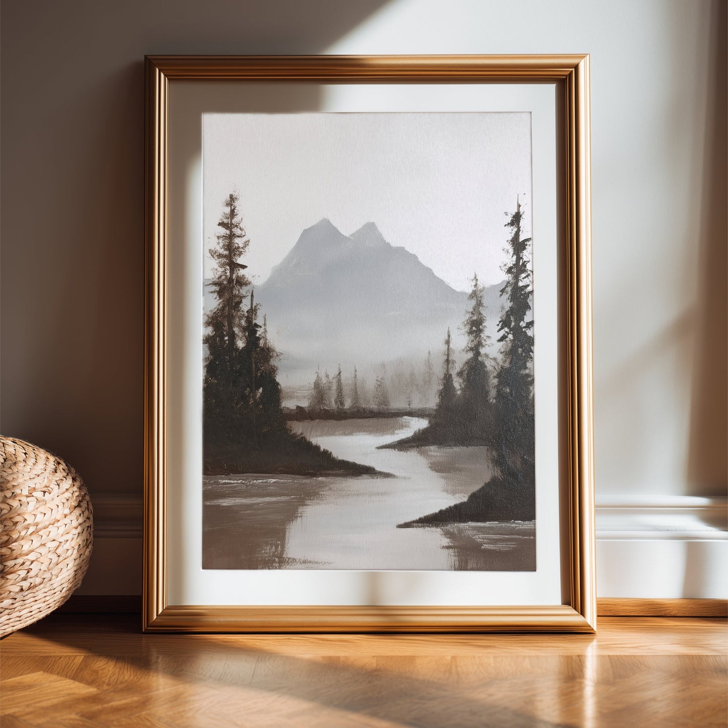 Minimalist Nature Landscape Prints – Mountains, Trees & Rivers - Palette Pad