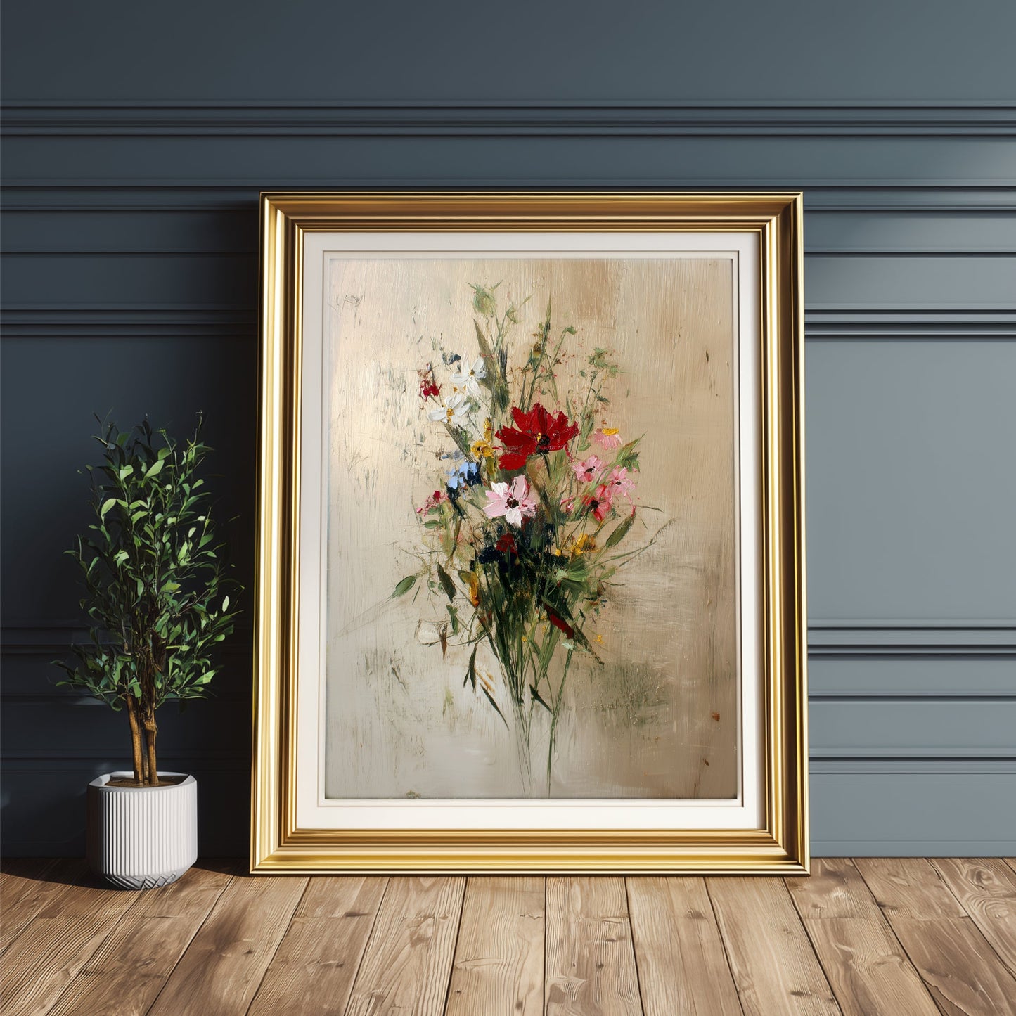 Vintage Botanical Wildflower Print Digital Download - Palette Pad
