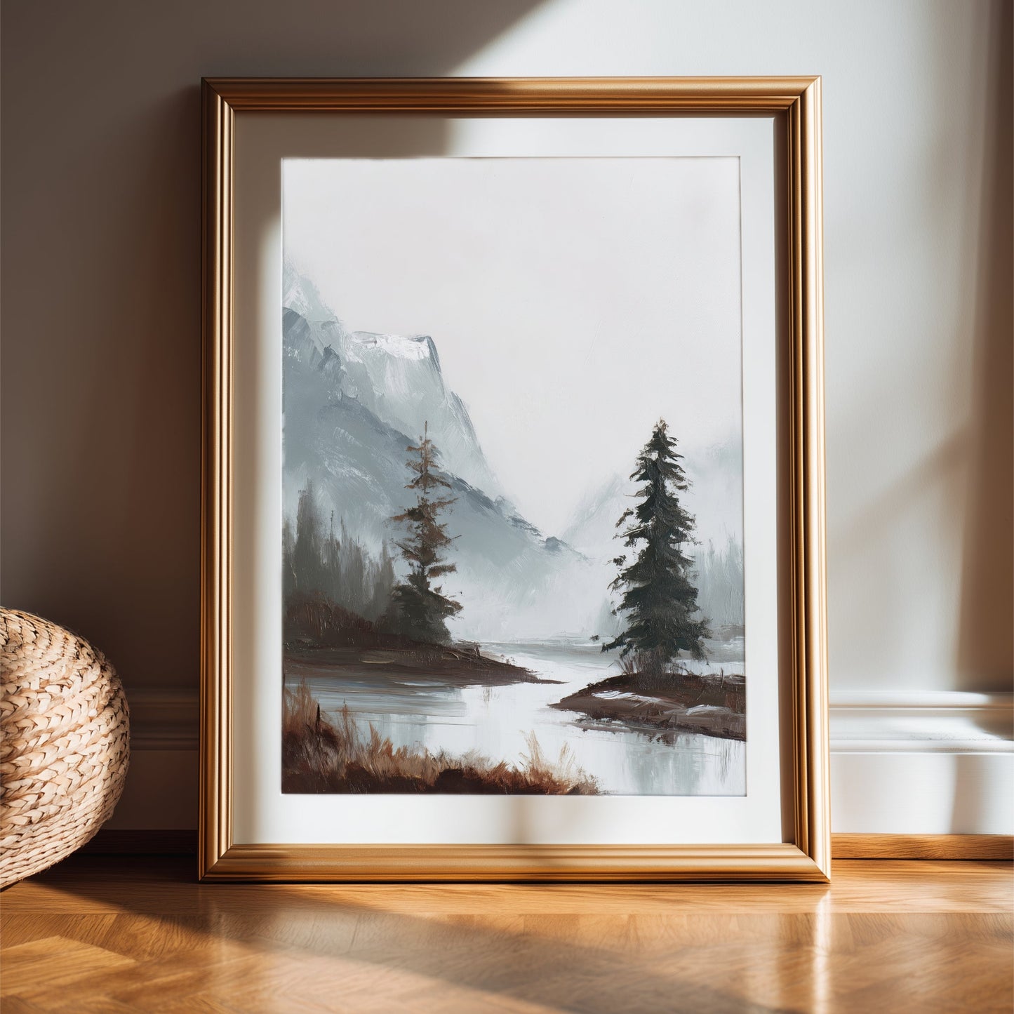 Bundle Of 4 Minimalist Mountain & River Landscape Prints - Palette Pad
