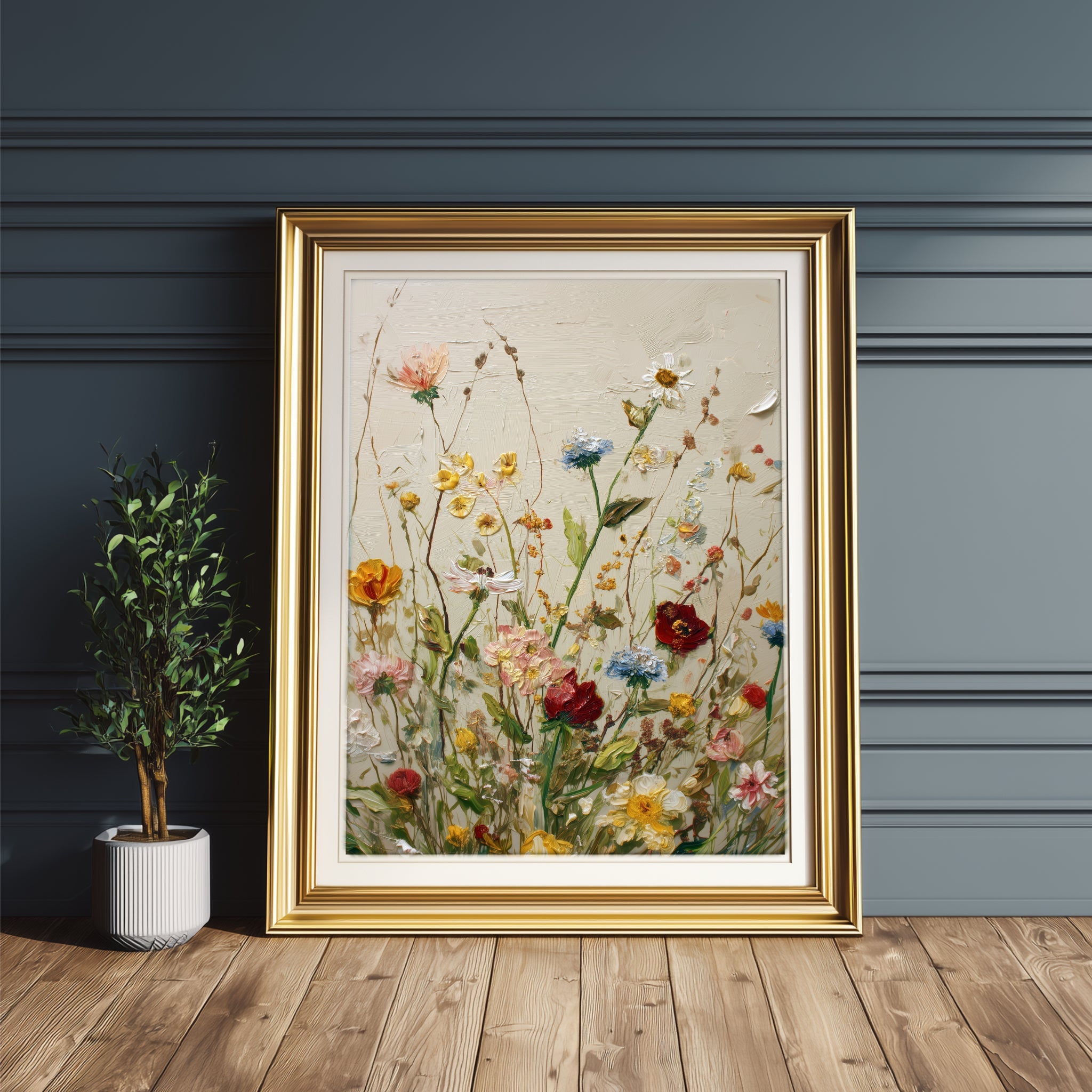 Vintage Oil Painting Botanical Wildflower - Palette Pad