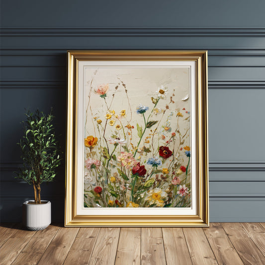 Vintage Oil Painting Botanical Wildflower - Palette Pad